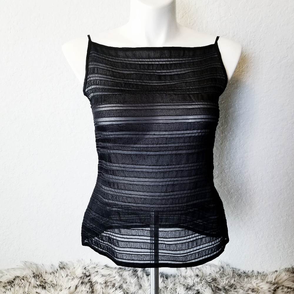 Sheer Sleeveless Sabrina Blouse | Women's 10